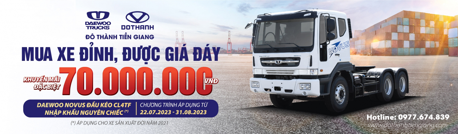 Tặng 70 triệu đồng khi mua xe đầu kéo Daewoo Tặng 70 triệu đồng khi mua xe đầu kéo Daewoo